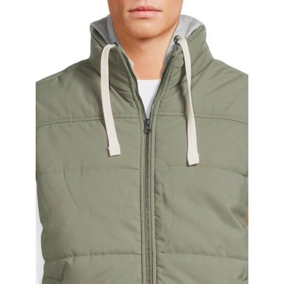 George Men's and Big Men's Hooded Vest Puffer Size 2Xl Green - Picture 2 of 15